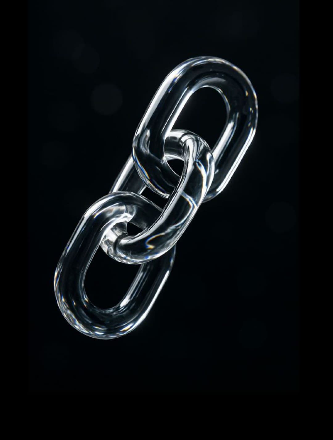 Interlocking glass chain links — dependable operations