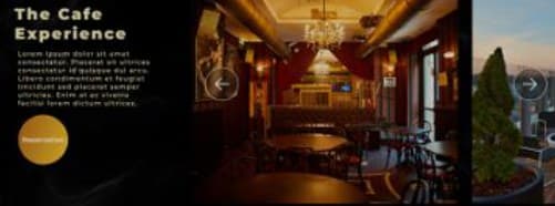 Dark, elegant café website