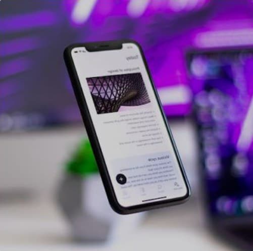 Editorial reading app on a phone
